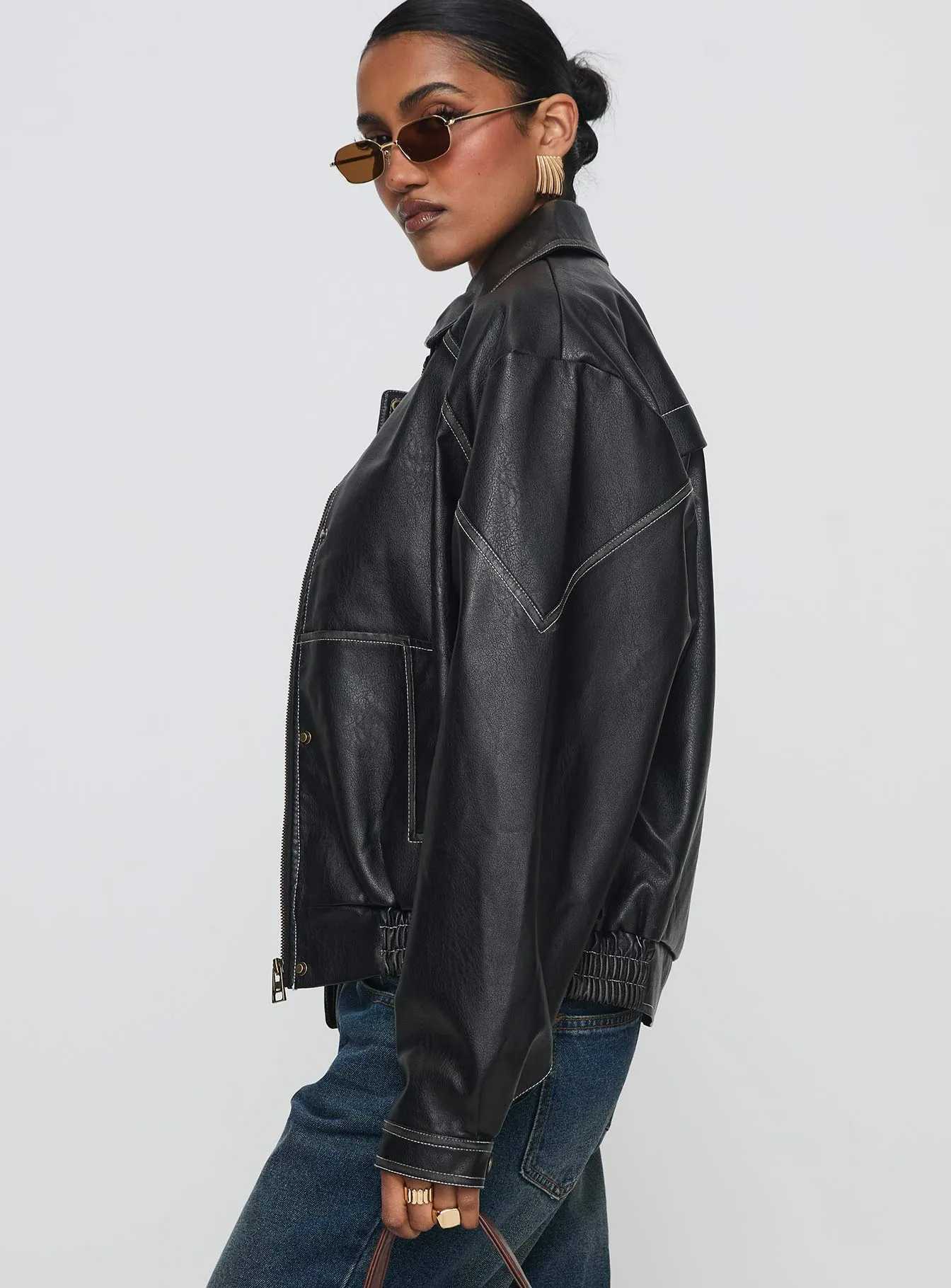 Think Different Jacket Black sold by Princess Polly product image thumbnail 4