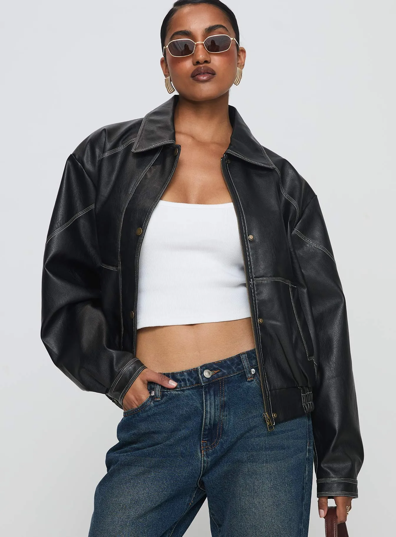 Think Different Jacket Black sold by Princess Polly product image thumbnail 2