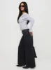 Ribbon Stamp Wide Leg Jeans Washed Black sold by Princess Polly