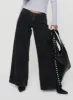 Ribbon Stamp Wide Leg Jeans Washed Black sold by Princess Polly
