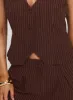 That Sweet Set Brown Pinstripe sold by Princess Polly