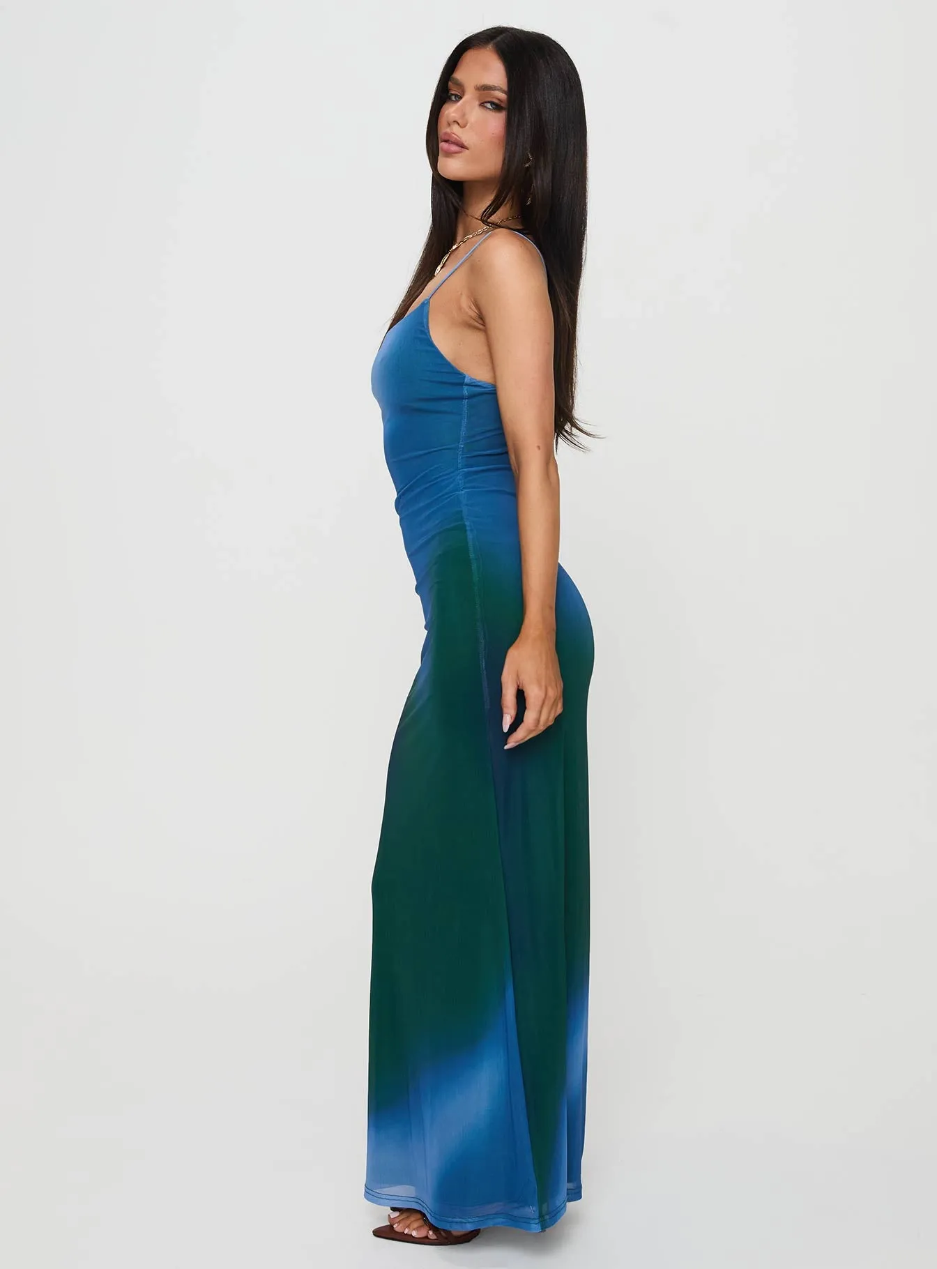 Amoret Maxi Dress Blue / Green sold by Princess Polly product image thumbnail 4