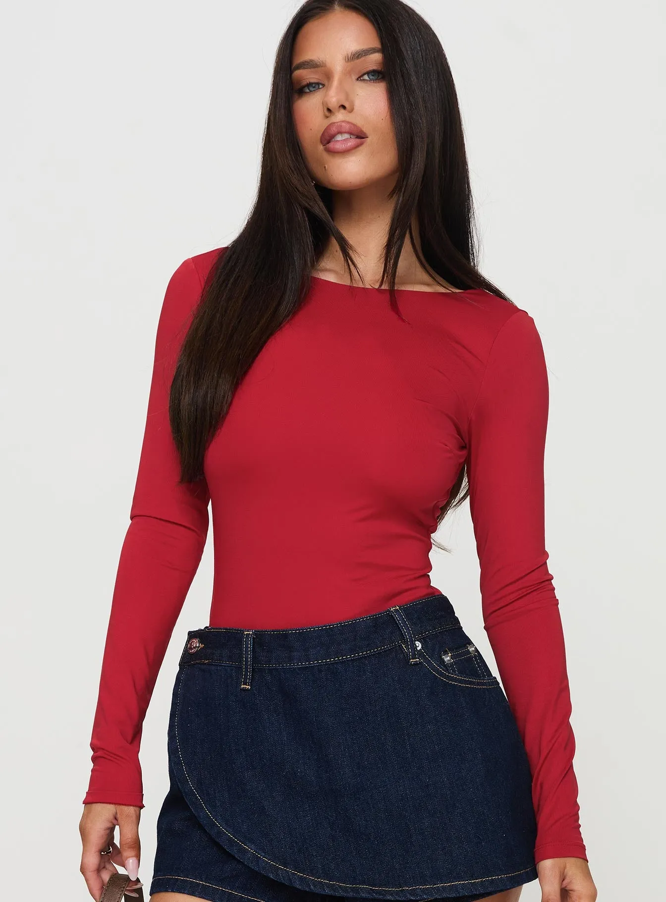 Beresford Long Sleeve Bodysuit Wine sold by Princess Polly product image thumbnail 2