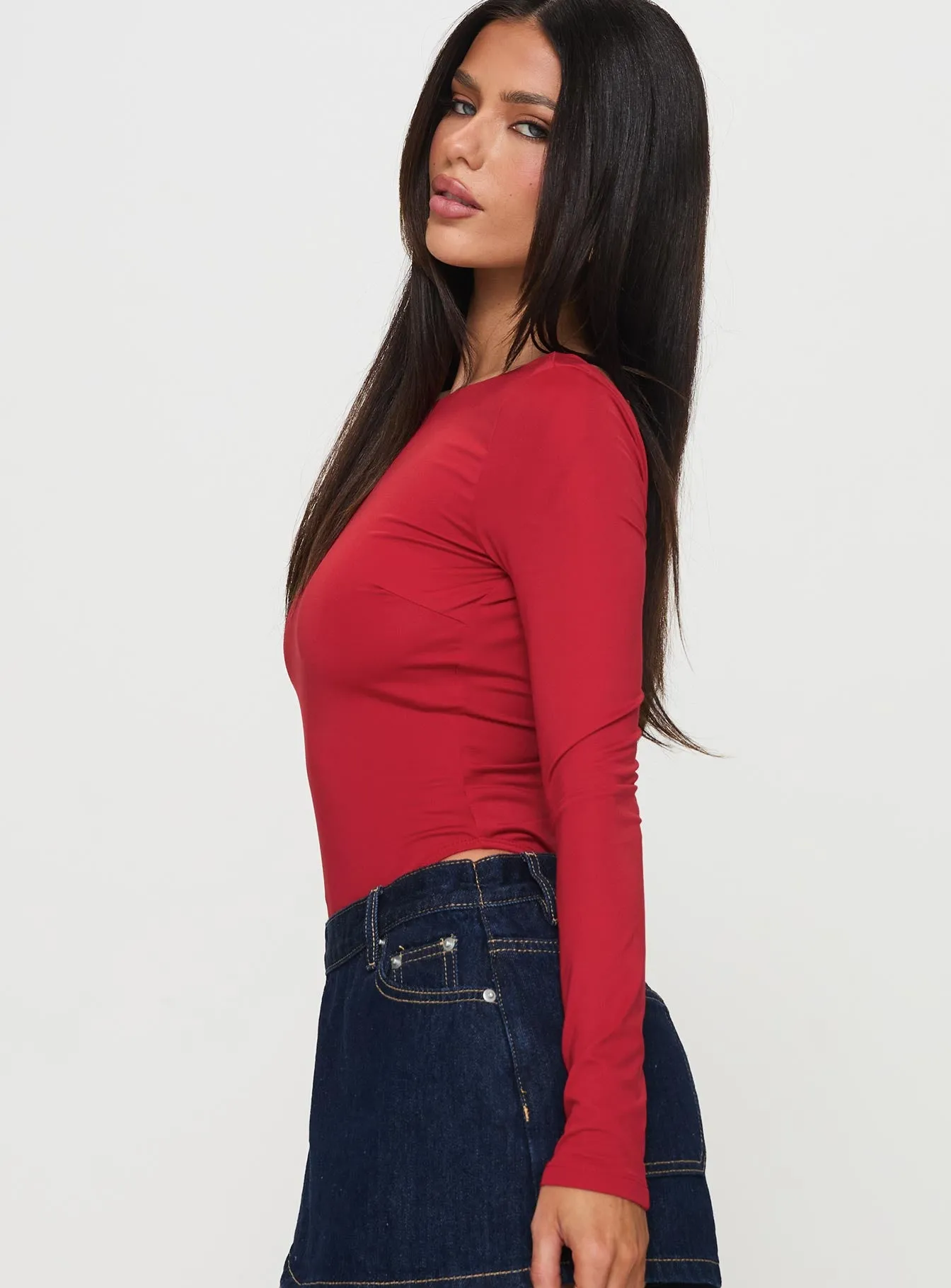 Beresford Long Sleeve Bodysuit Wine sold by Princess Polly product image thumbnail 4