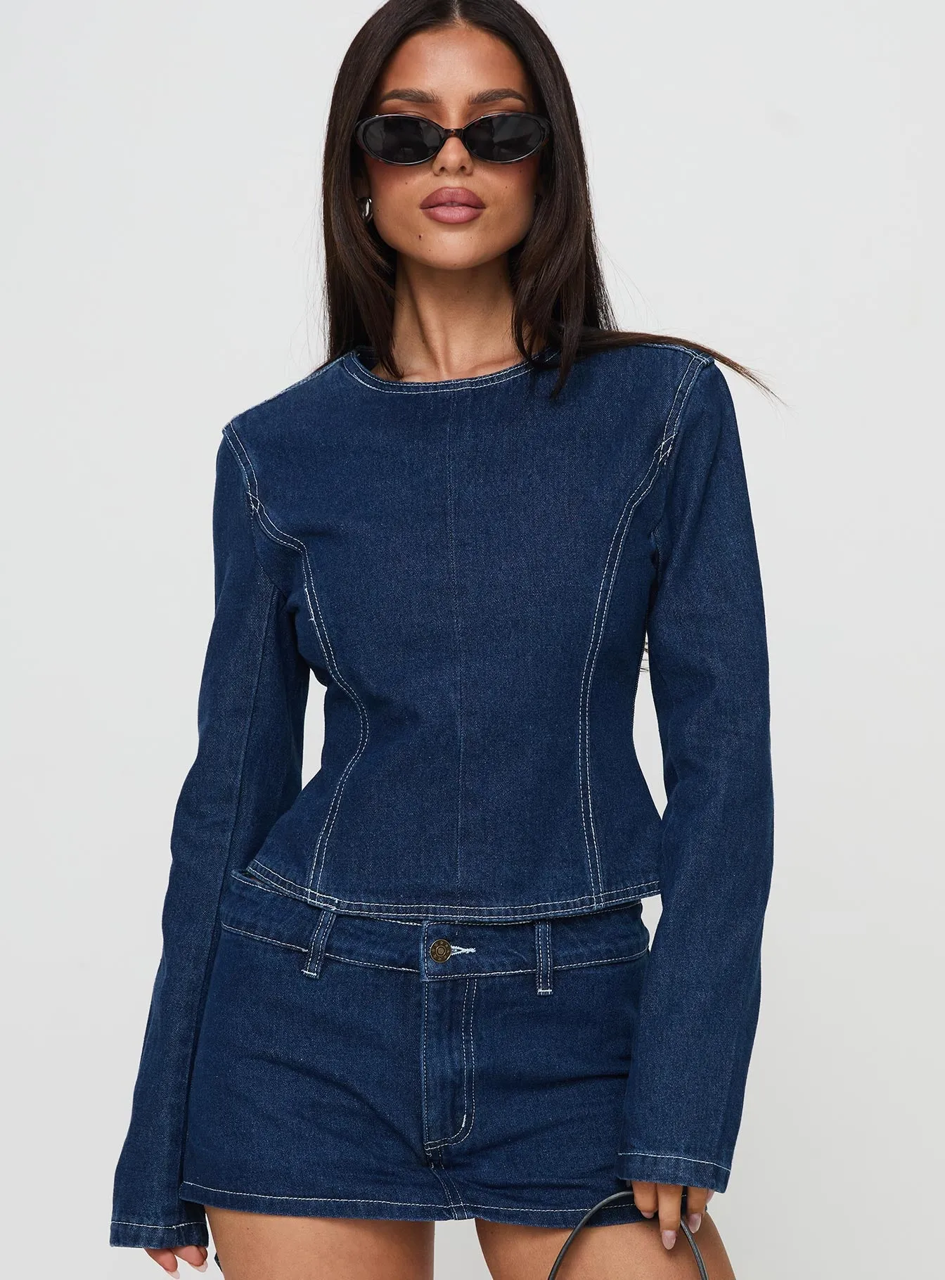 Countryside Long Sleeve Top Denim sold by Princess Polly product image thumbnail 2