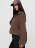 Hertford Zip Through Knit Sweater Brown sold by Princess Polly