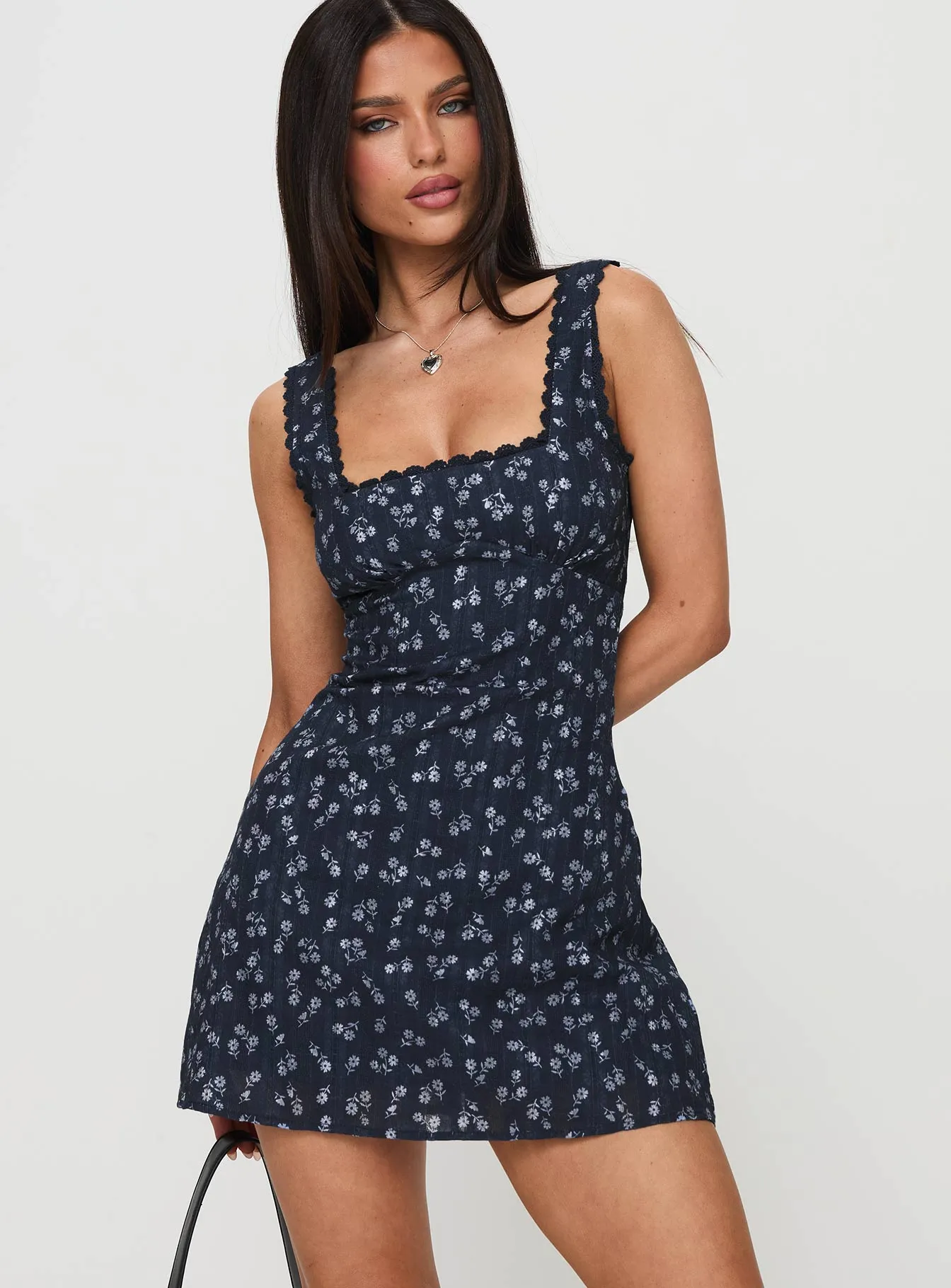 Dasha Mini Dress Navy Floral sold by Princess Polly product image thumbnail 2