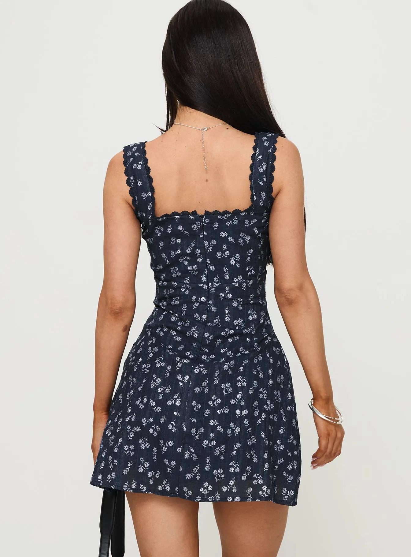 Dasha Mini Dress Navy Floral sold by Princess Polly product image thumbnail 5