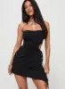 Twyla Strapless Mini Dress Black sold by Princess Polly
