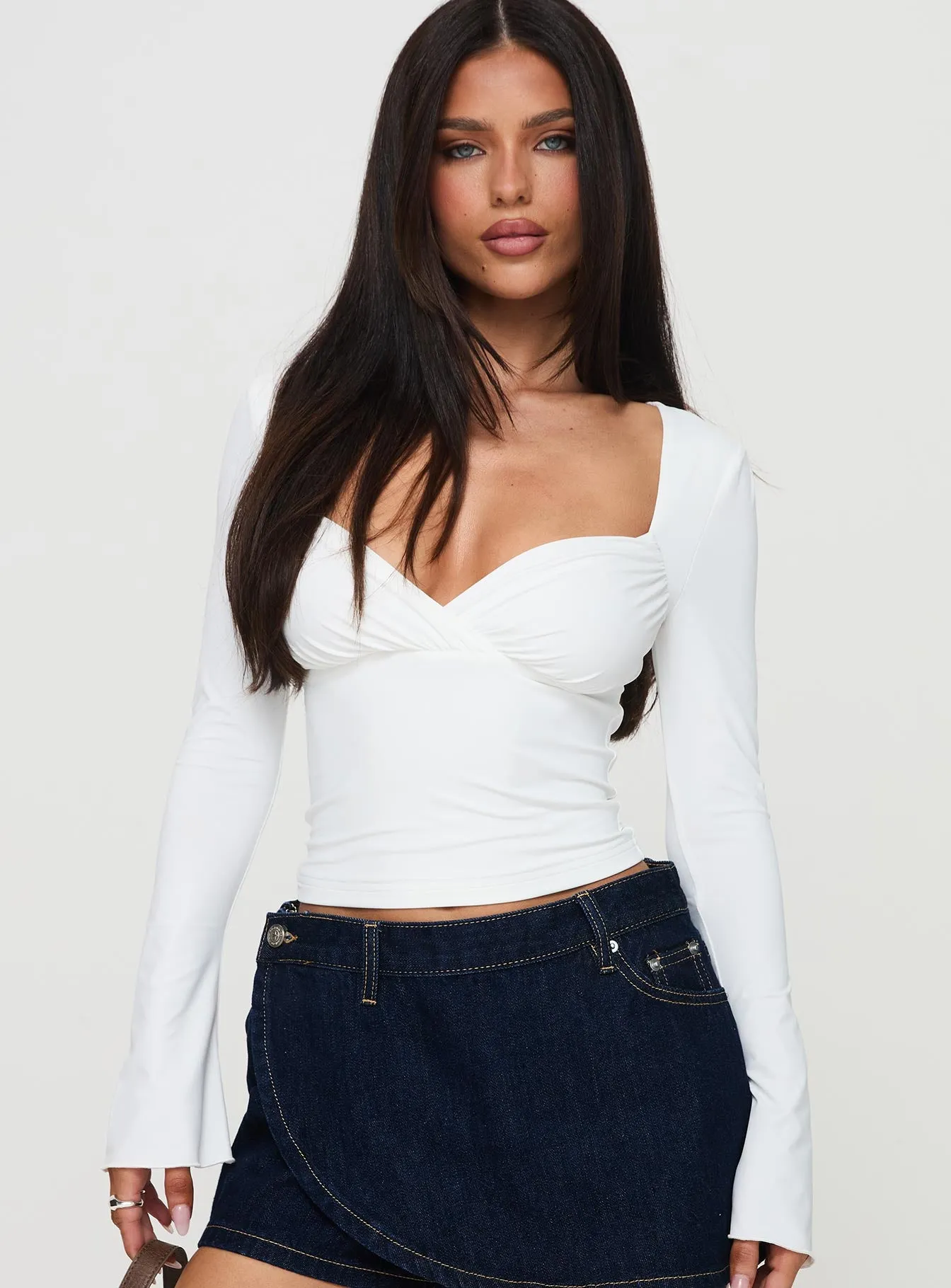 Sampson Long Sleeve Top White sold by Princess Polly product image thumbnail 2