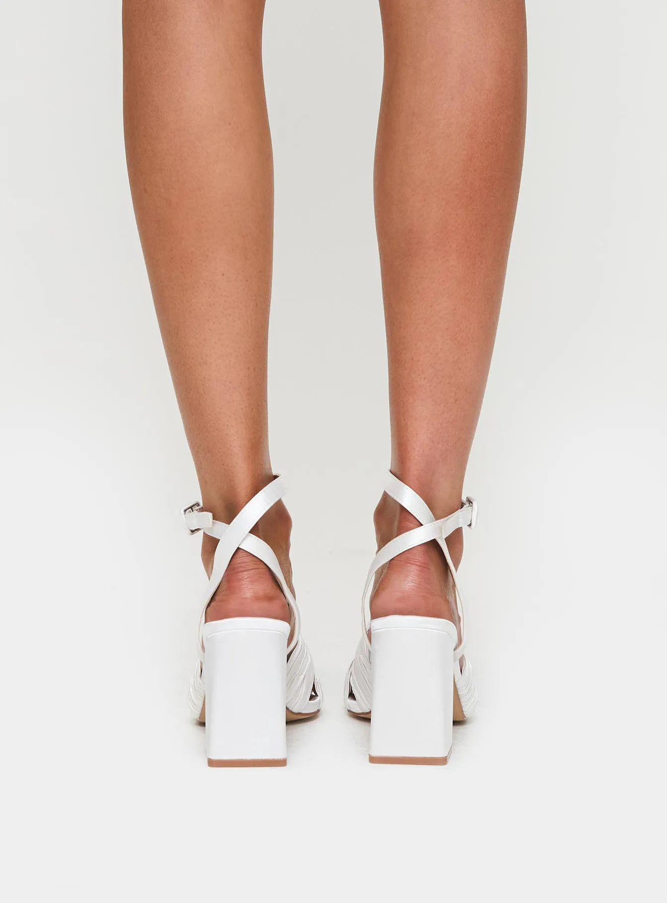 Calista Heels Ivory Satin sold by Princess Polly product image thumbnail 4