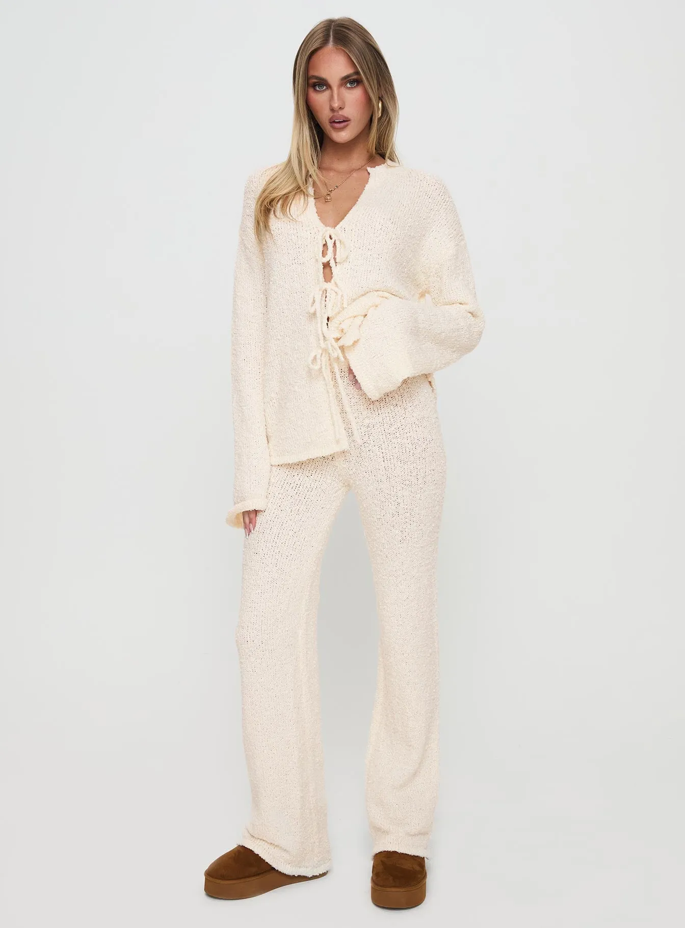 Slow Mover Boucle Lounge Set Cream sold by Princess Polly product image thumbnail 2