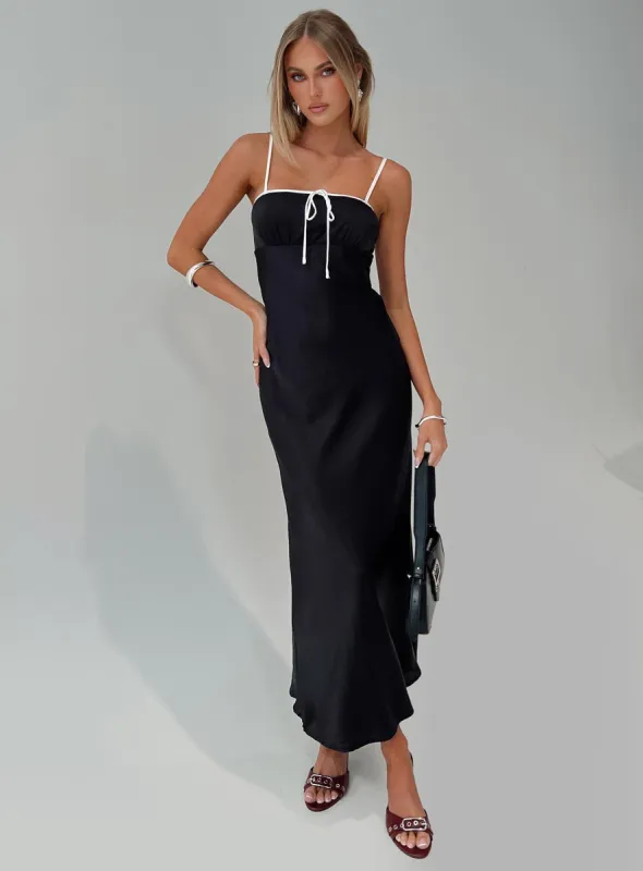 Vasiliki Maxi Dress Black / White sold by Princess Polly