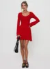 Best Interest Long Sleeve Mini Dress Red sold by Princess Polly