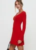 Best Interest Long Sleeve Mini Dress Red sold by Princess Polly