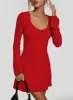 Best Interest Long Sleeve Mini Dress Red sold by Princess Polly