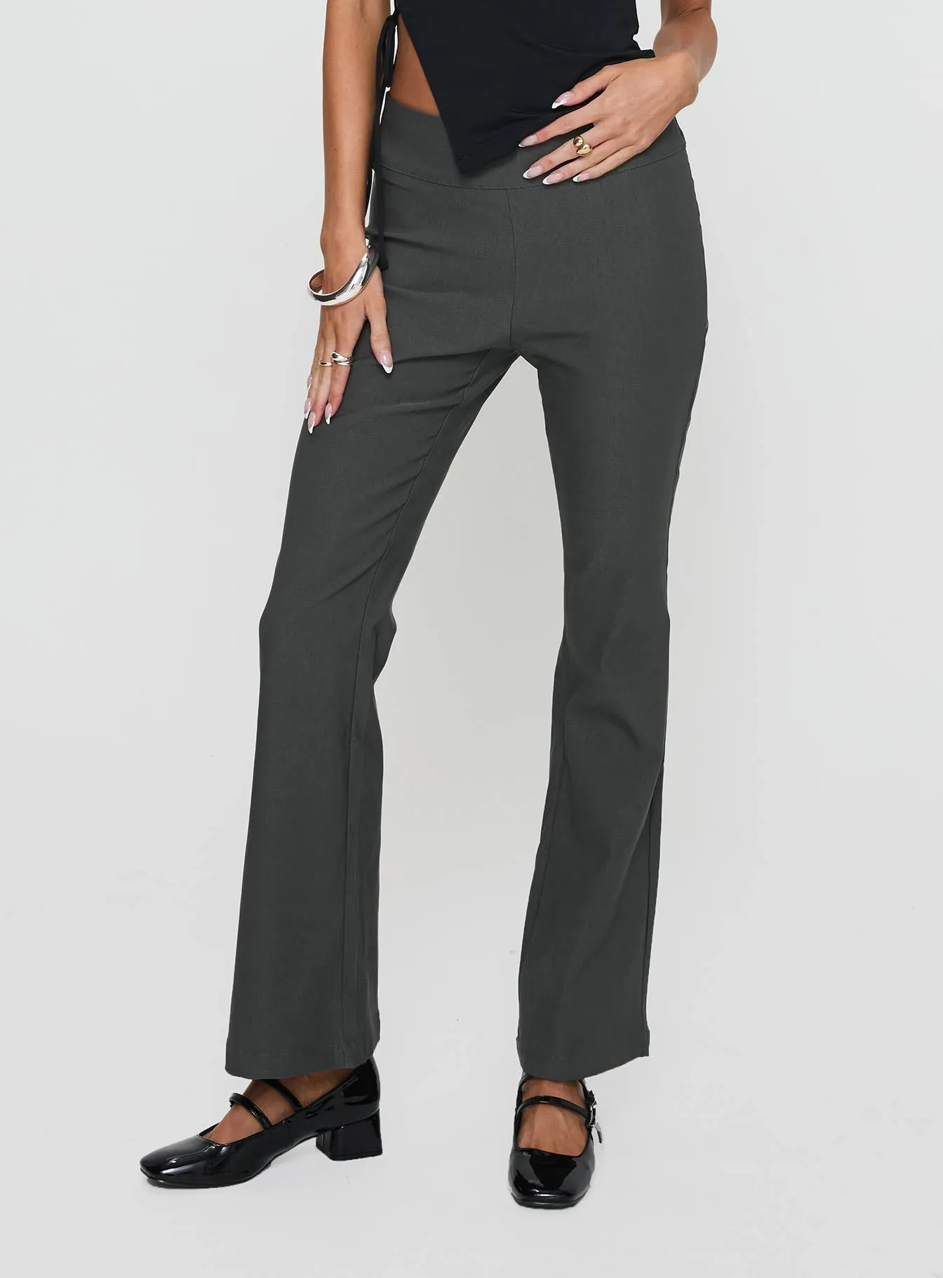 Everyday Flared Pants Slate Grey sold by Princess Polly product image thumbnail 2