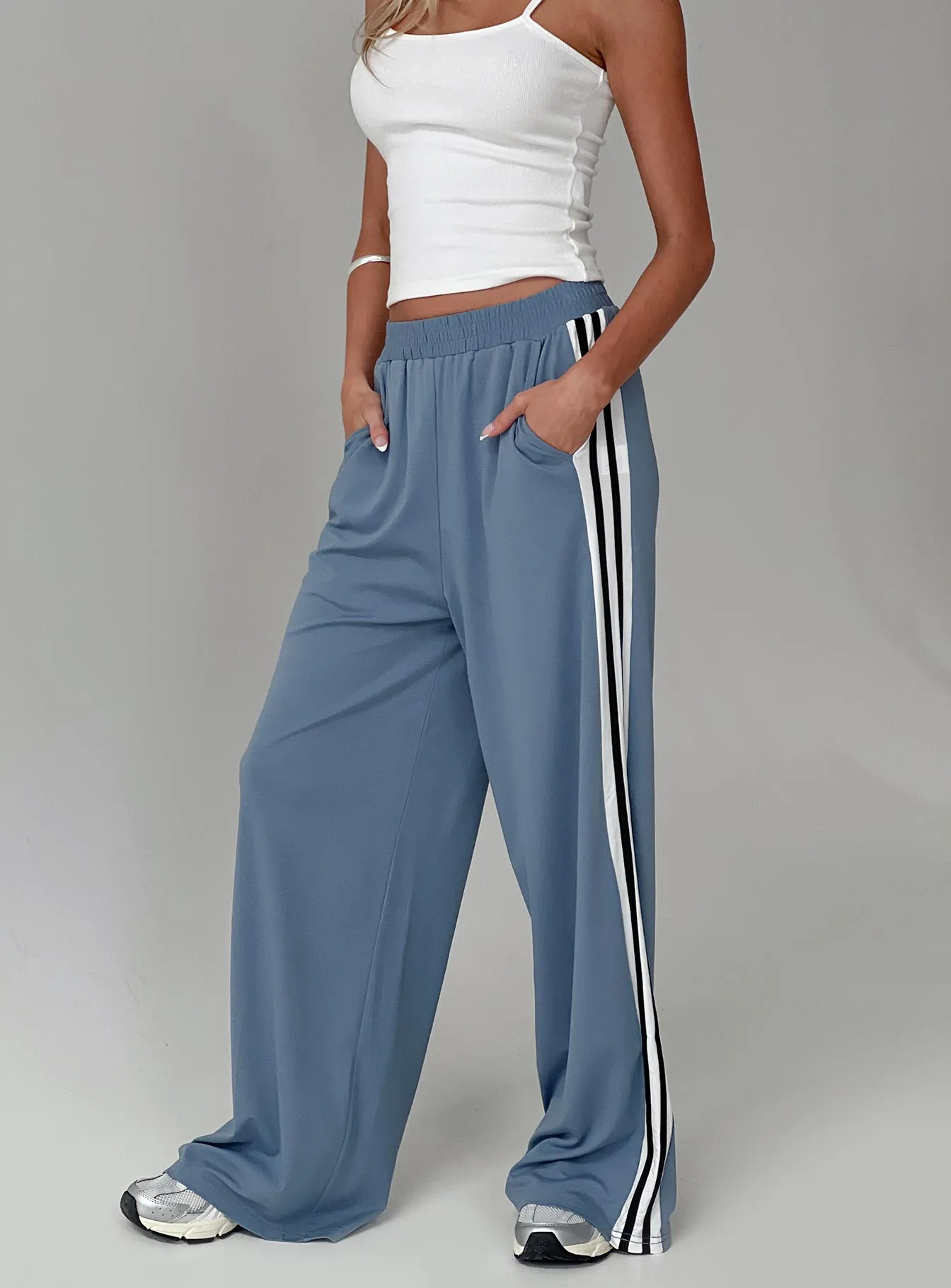 Dime Track Pants Blue sold by Princess Polly