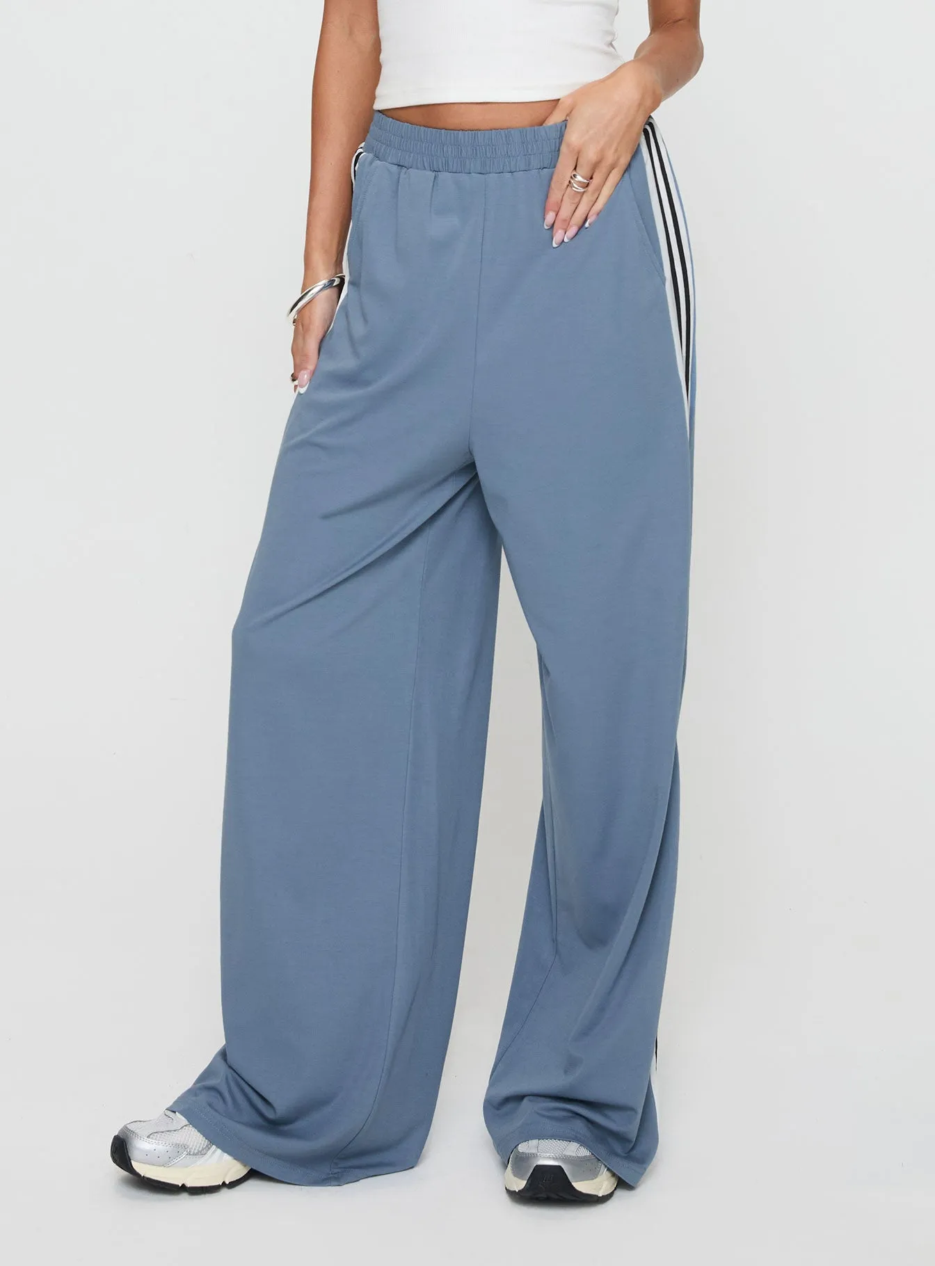 Dime Track Pants Blue sold by Princess Polly product image thumbnail 2
