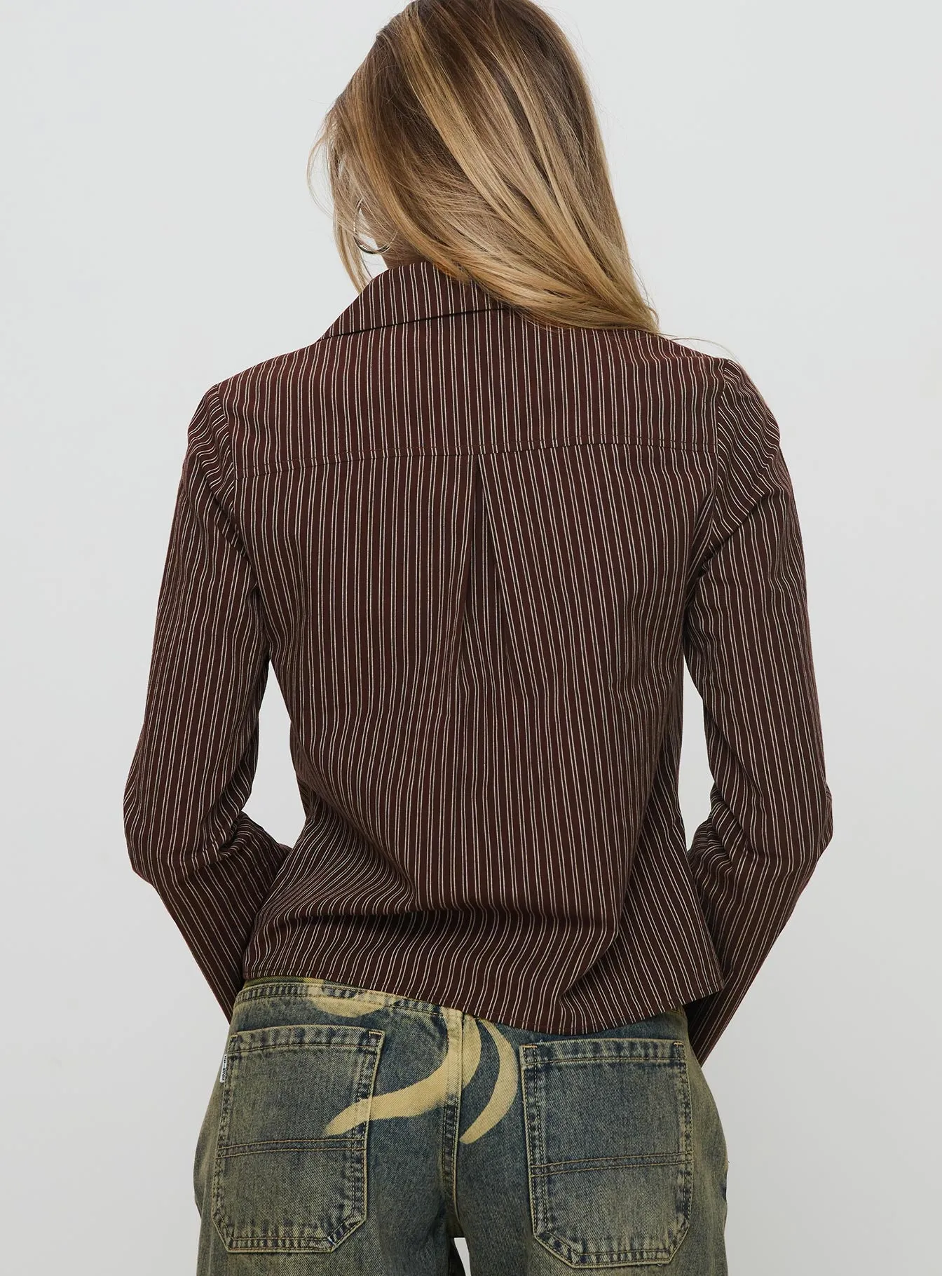 Rozetti Long Sleeve Top Brown Stripe sold by Princess Polly product image thumbnail 5