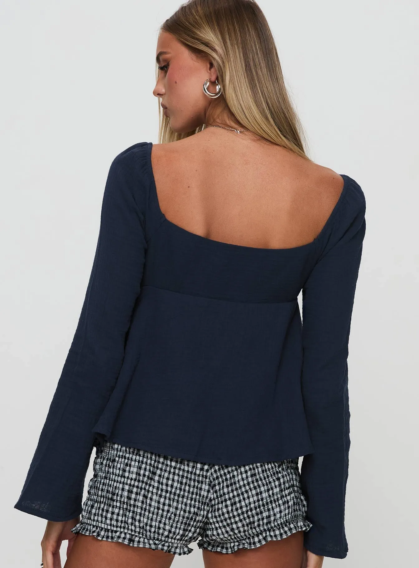 Khalea Long Sleeve Top Navy sold by Princess Polly product image thumbnail 4