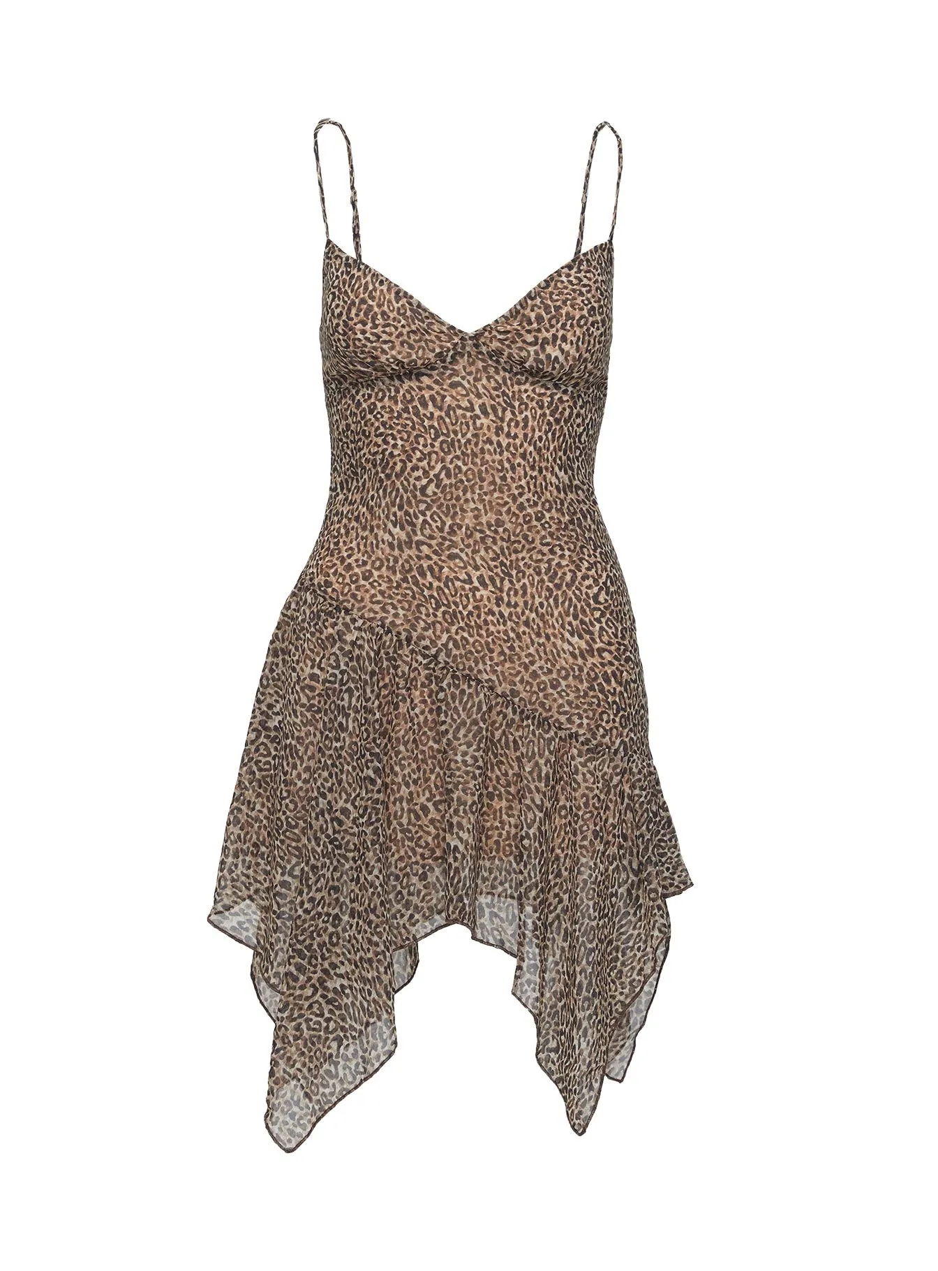Immunity Asymmetrical Mini Dress Leopard sold by Princess Polly product image thumbnail 5