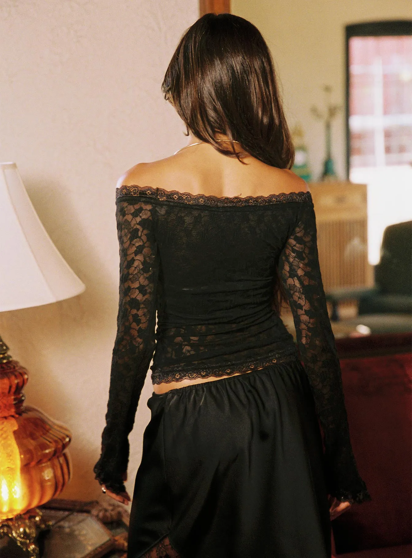Mochapella Off The Shoulder Top Black sold by Princess Polly product image thumbnail 4