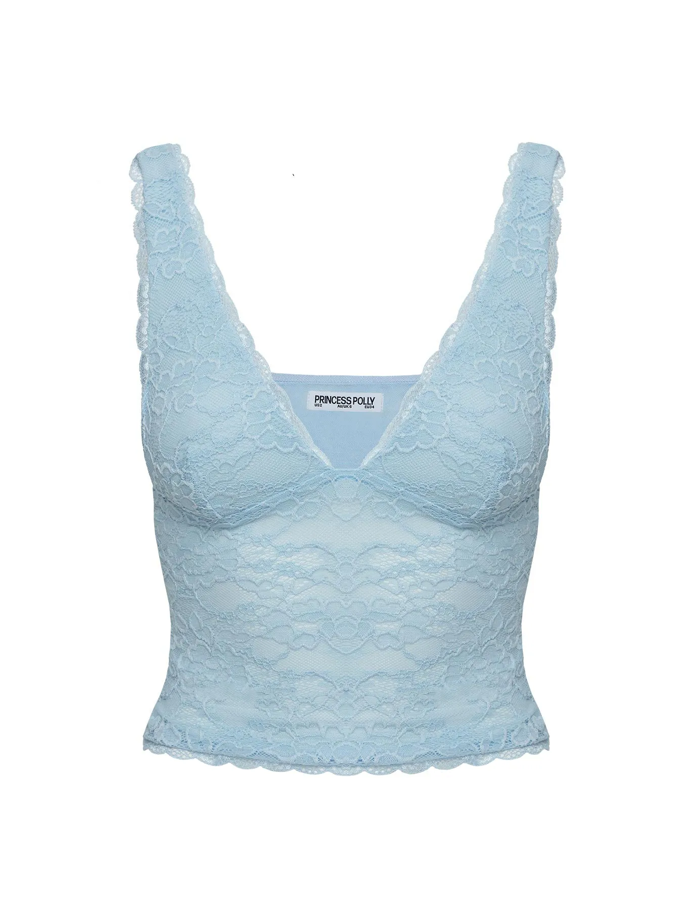Silkie Lace Top Blue sold by Princess Polly product image thumbnail 5