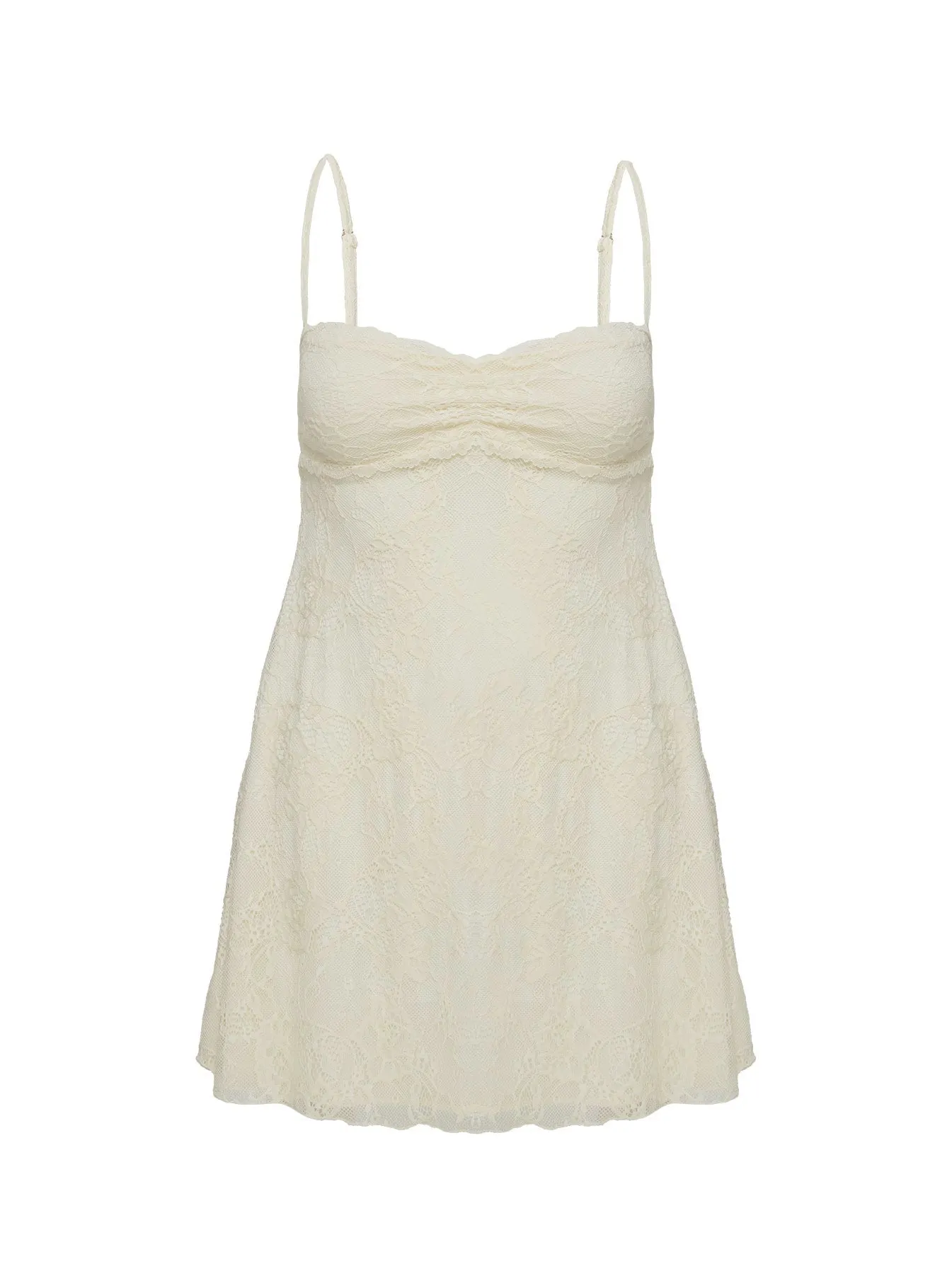 Cruel Summer Lace Mini Dress Cream sold by Princess Polly product image thumbnail 5
