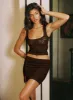 Bennington Lace Top Brown sold by Princess Polly
