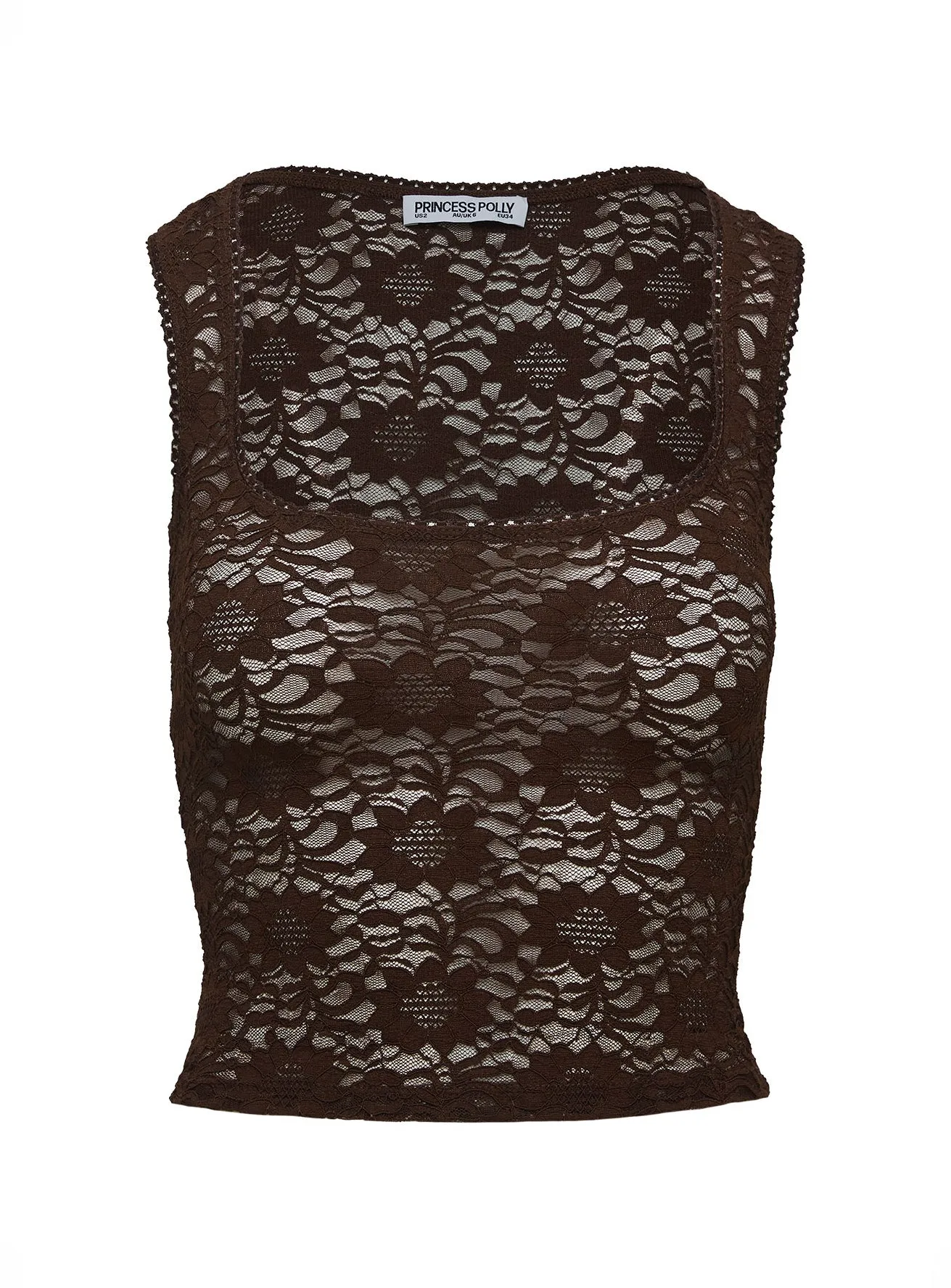Bennington Lace Top Brown sold by Princess Polly product image thumbnail 5