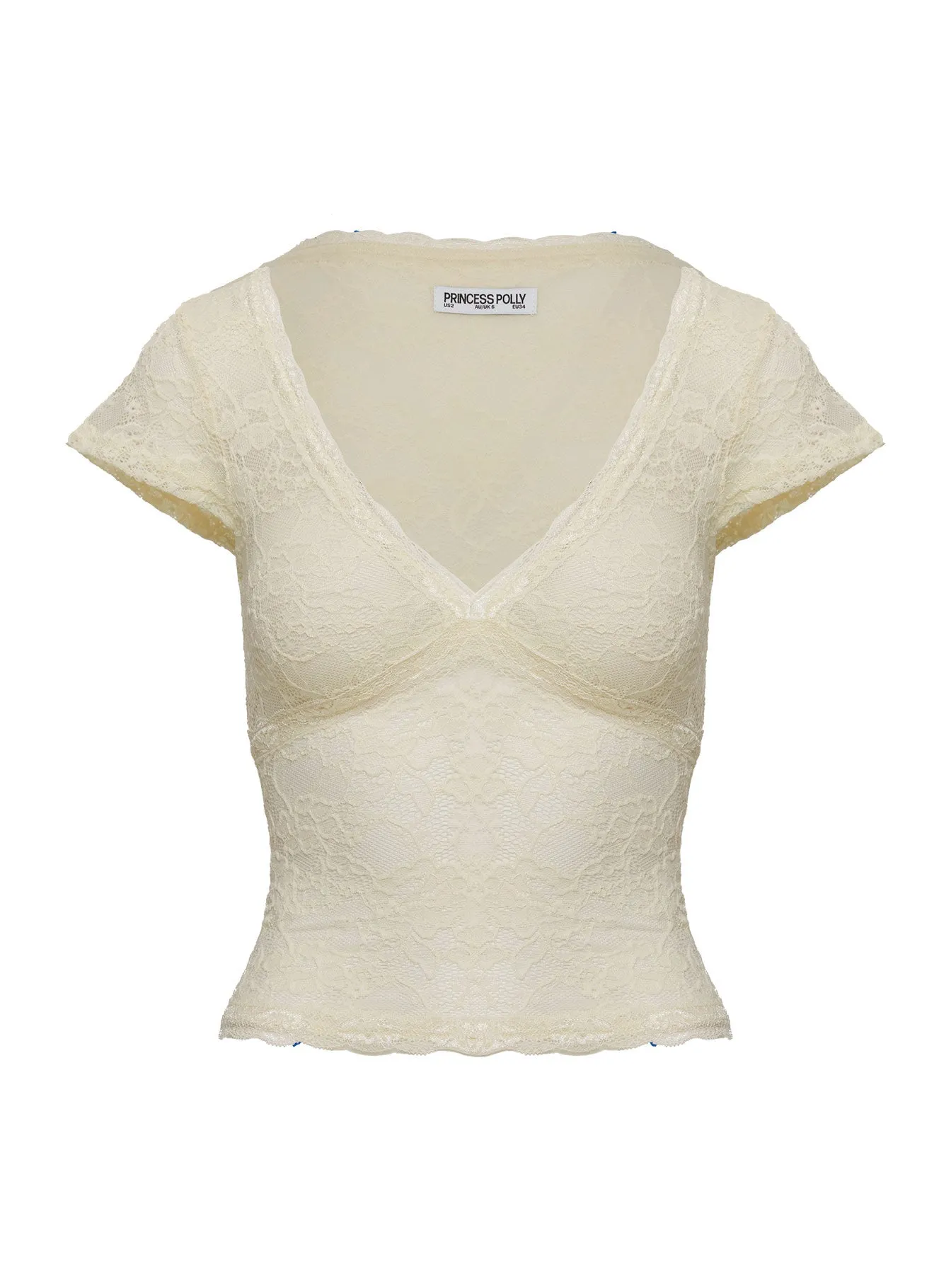 Most Ardently Lace Top Cream sold by Princess Polly product image thumbnail 5