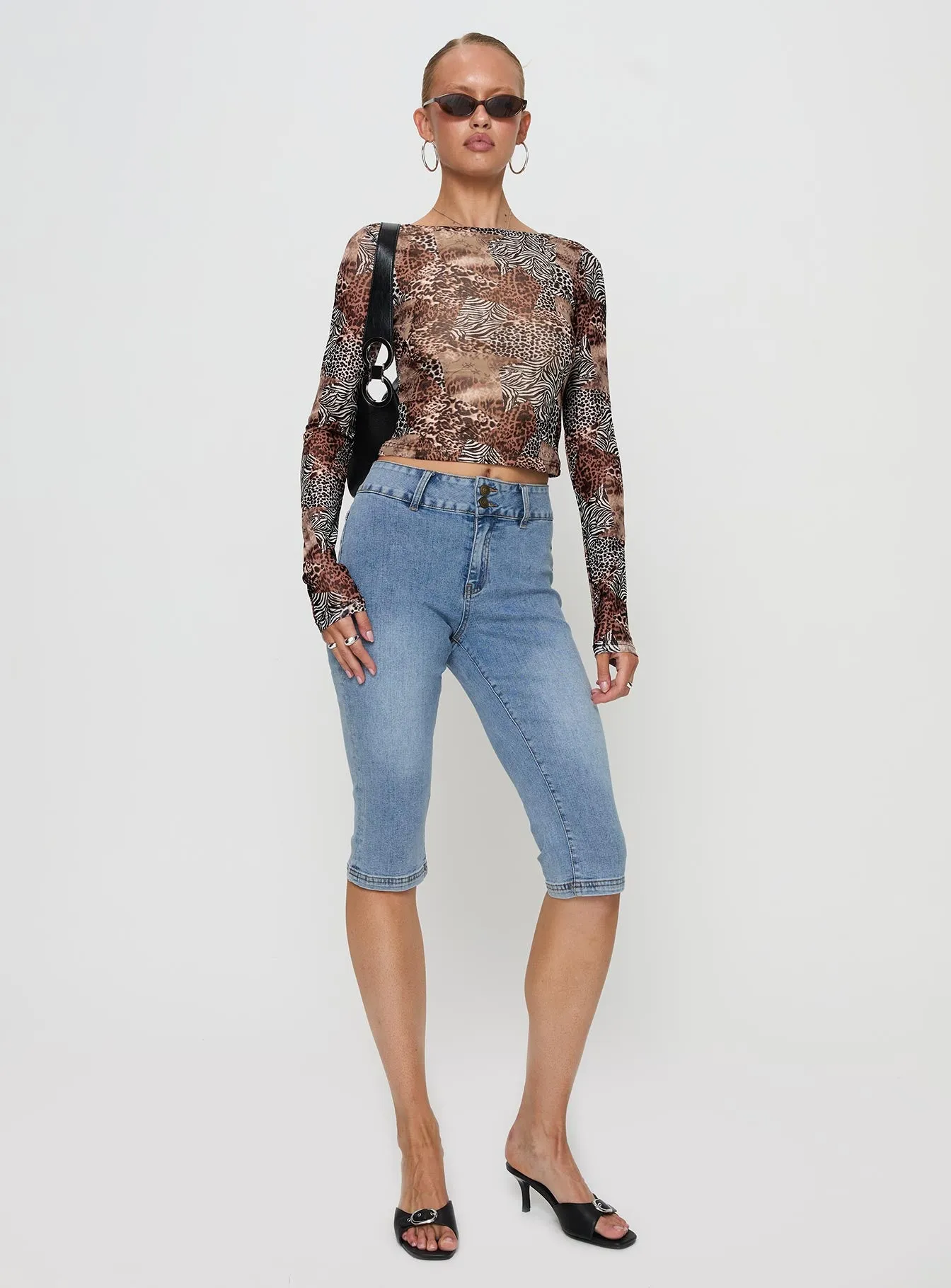 Tied In Long Sleeve Top Leopard sold by Princess Polly product image thumbnail 3