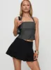 Yeva Pleat Mini Skirt Black sold by Princess Polly