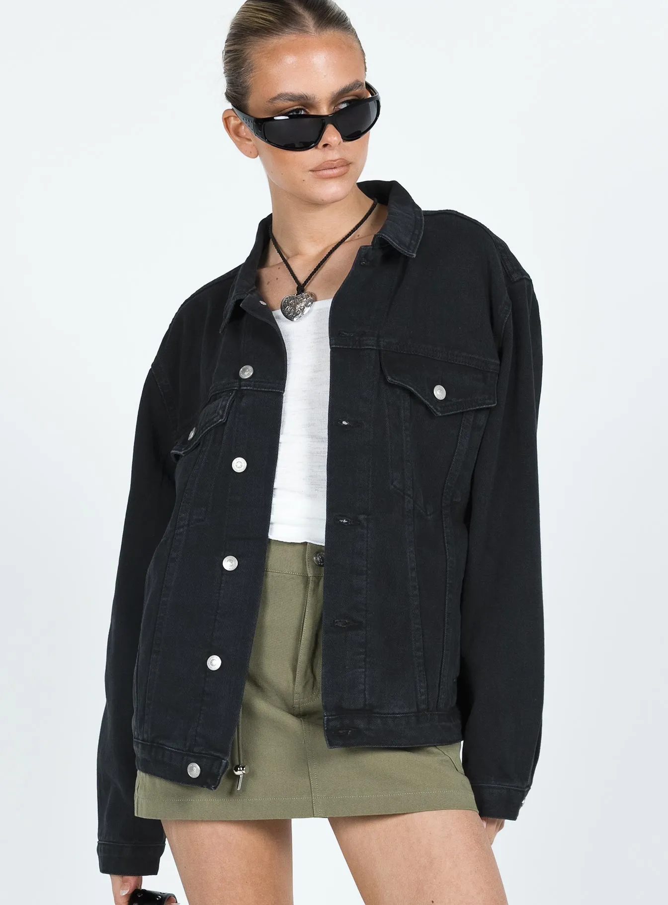 Phoenix Denim Jacket Black sold by Princess Polly product image thumbnail 2