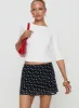 Dapple Bias Mini Skirt Black Polka Dot sold by Princess Polly