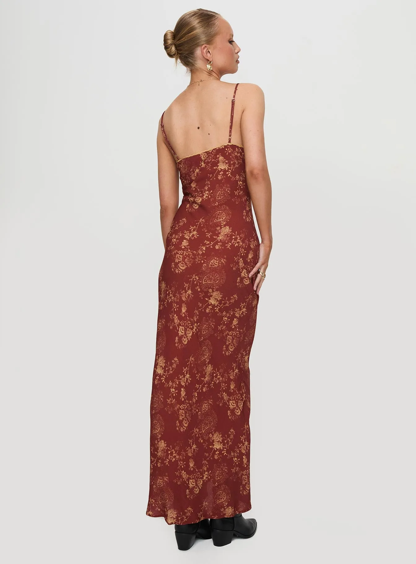 Bombay Bias Maxi Dress Rust sold by Princess Polly product image thumbnail 5