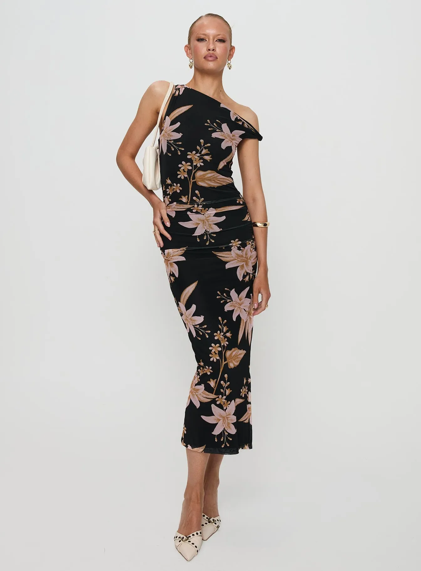 Goldrush Maxi Dress Black Floral sold by Princess Polly product image thumbnail 3