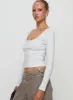 Daphine Long Sleeve Top Grey sold by Princess Polly