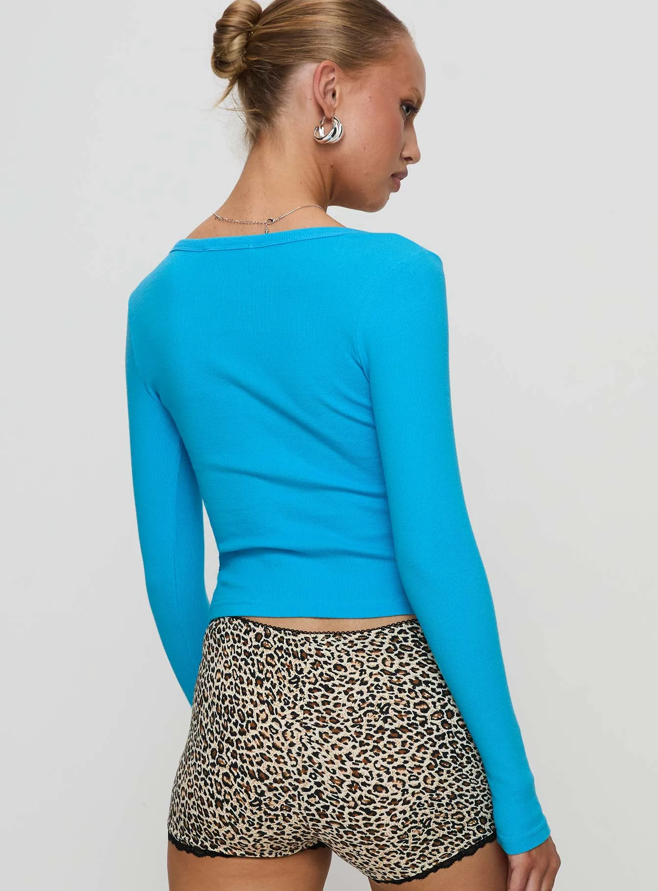 Daphine Long Sleeve Top Blue sold by Princess Polly product image thumbnail 5