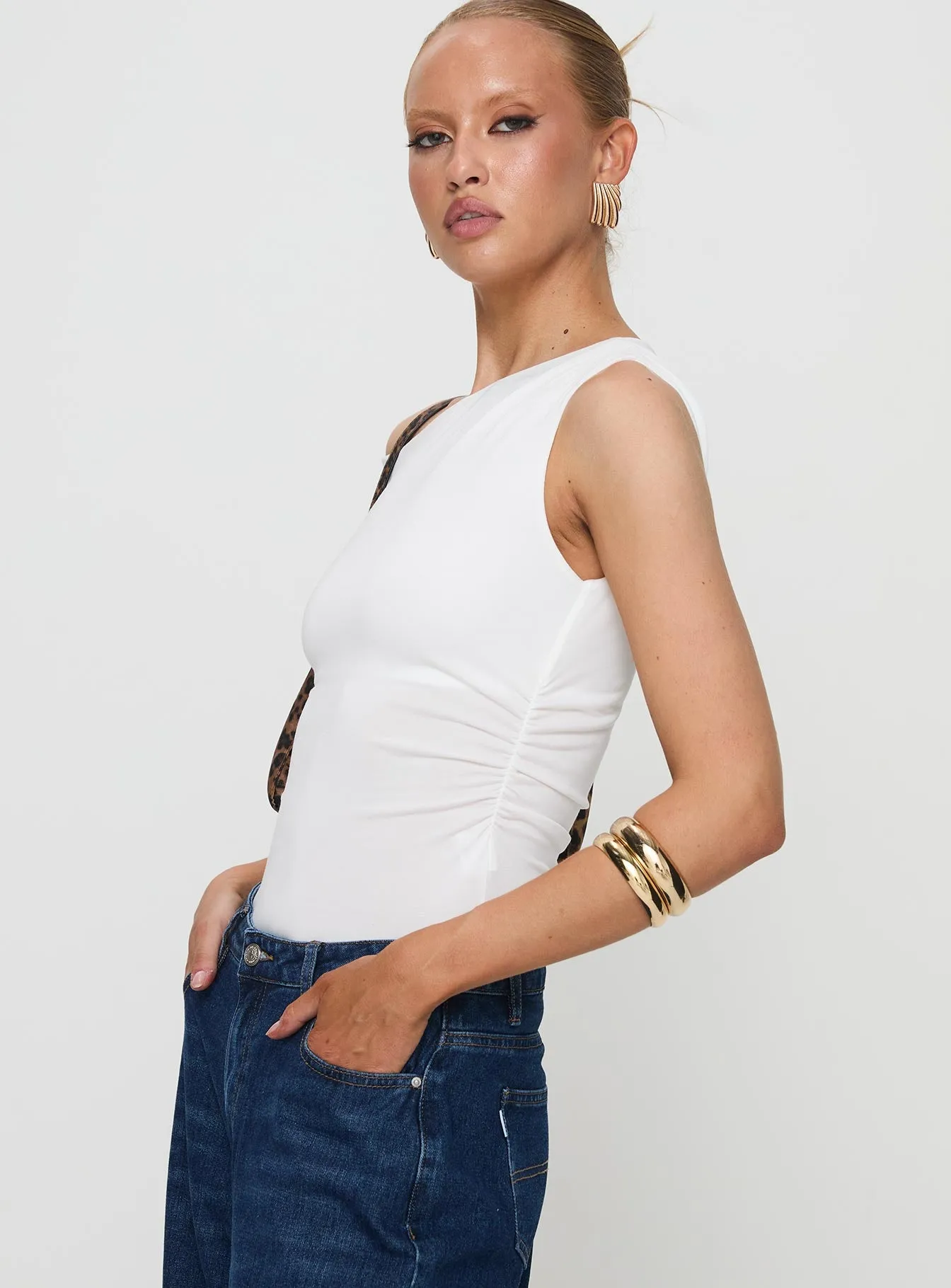 Miyako Bodysuit White sold by Princess Polly product image thumbnail 4