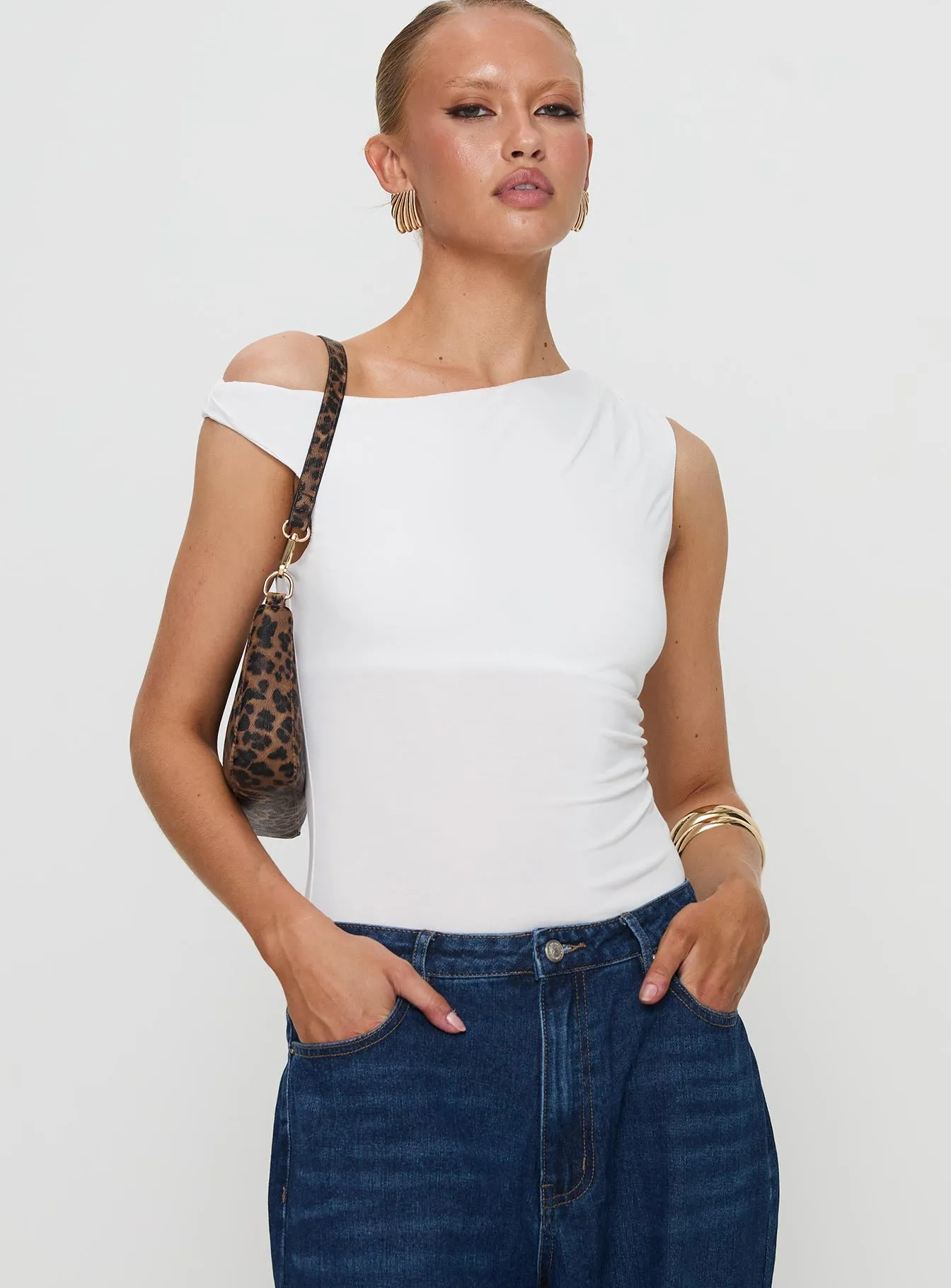 Miyako Bodysuit White sold by Princess Polly product image thumbnail 2