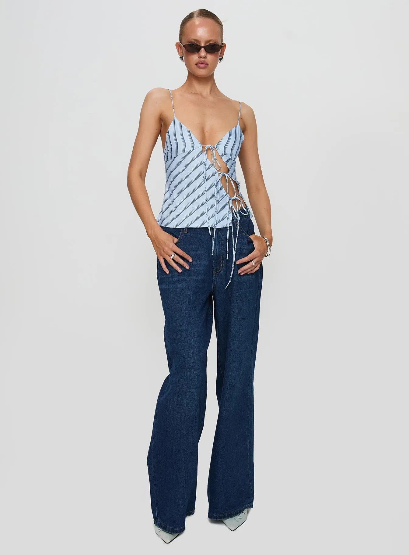 Mariah Top Blue Stripe sold by Princess Polly product image thumbnail 3