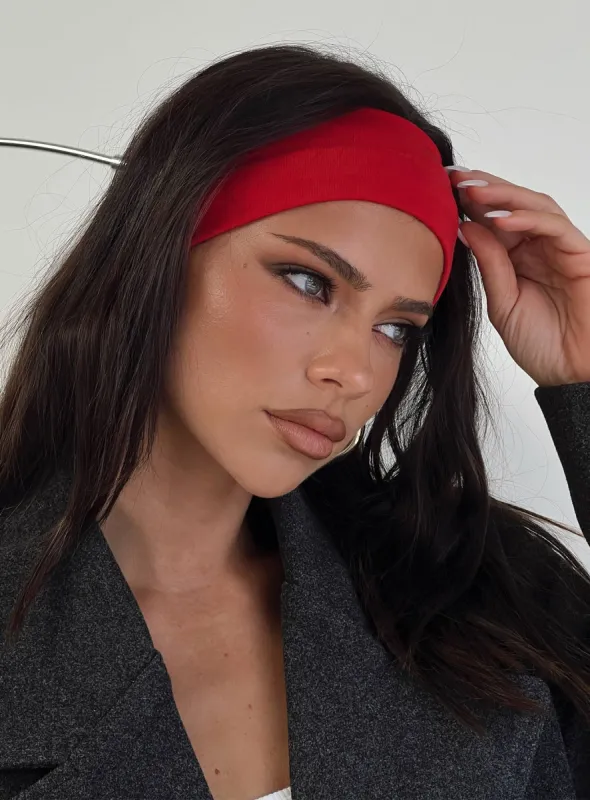 The Juney Headband Bold Red sold by Princess Polly