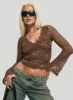 Pitter Long Sleeve Top Brown sold by Princess Polly