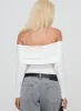 Myrina Long Sleeve Top White sold by Princess Polly