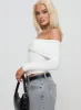 Myrina Long Sleeve Top White sold by Princess Polly