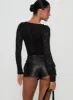 Born To Ride Shorts Washed Black sold by Princess Polly