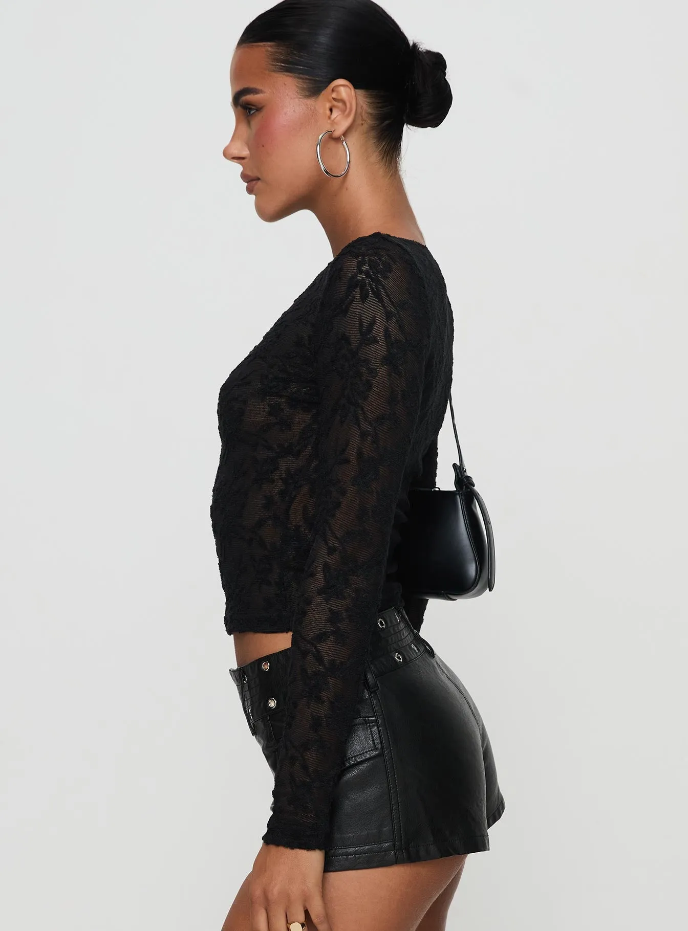 Martine Sheer Top Black sold by Princess Polly product image thumbnail 4