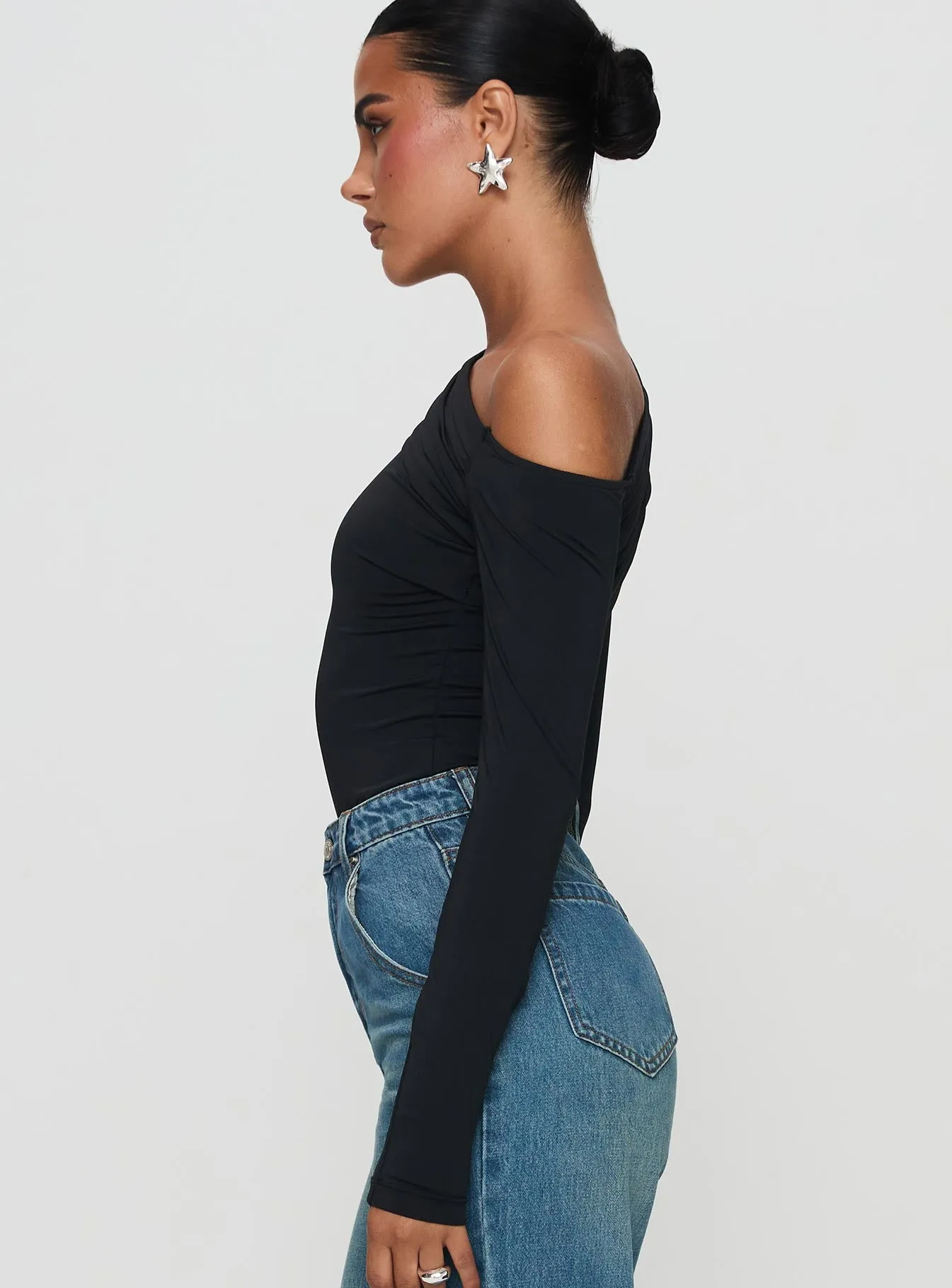 Antilles One Shoulder Bodysuit Black sold by Princess Polly product image thumbnail 3